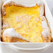 German pancakes in a baking dish